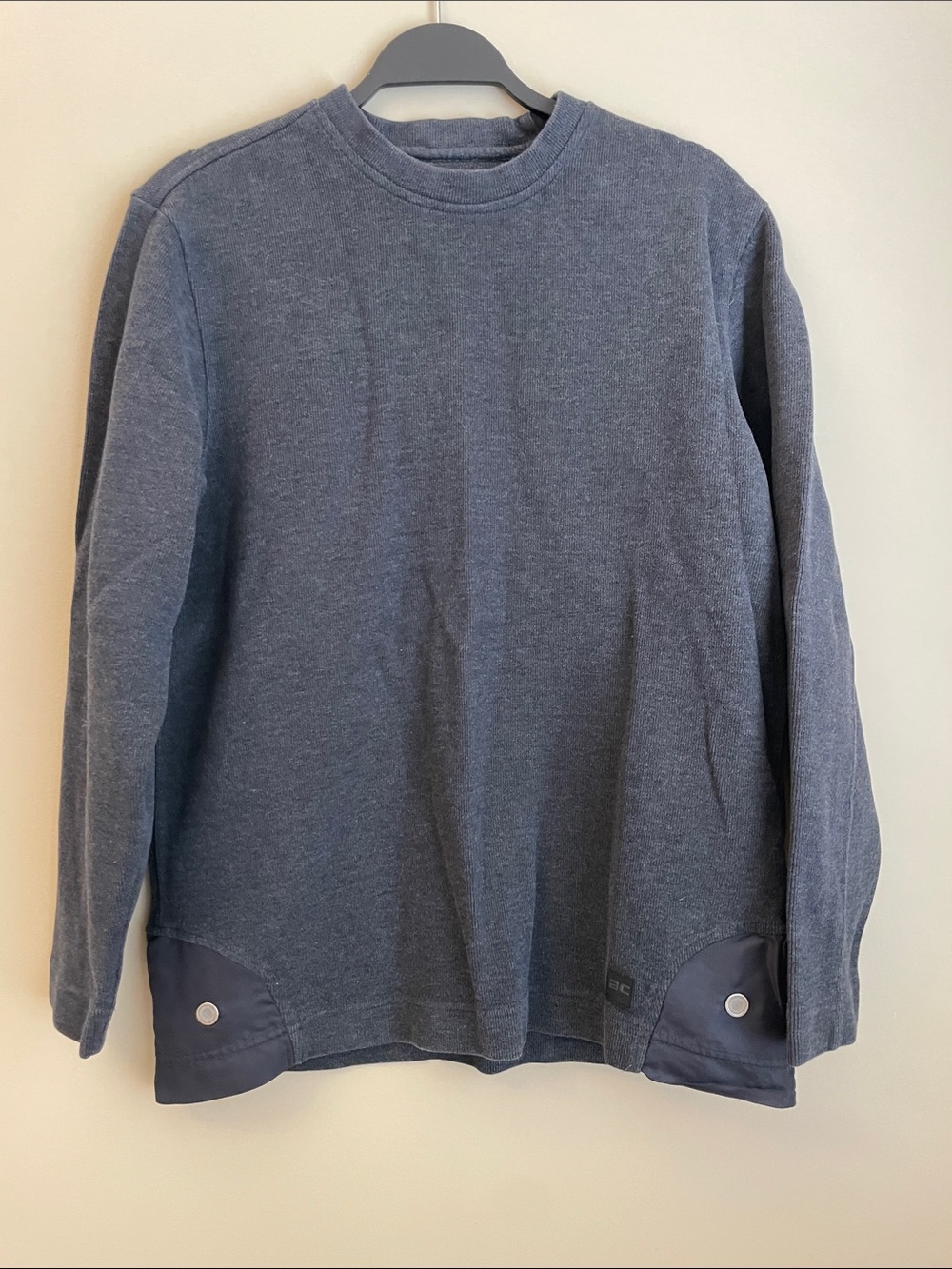 BC Clothing Men's Crew Neck Long-Sleeve Sweater Grey Size S